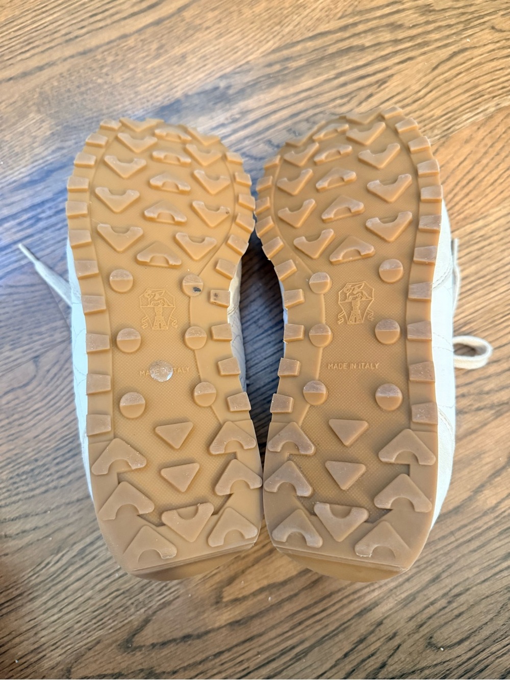 Brunello Cucinelli Light Beige Suede & Embellished Sneakers - Picture 7 of 8